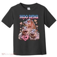 Moo Deng I Love You Hippo Toddler T-Shirt thumb 0