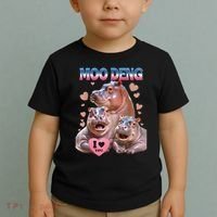 Moo Deng I Love You Hippo Toddler T-Shirt thumb 2