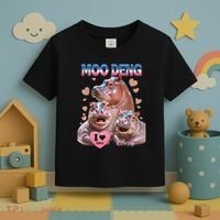 Moo Deng I Love You Hippo Toddler T-Shirt thumb 3