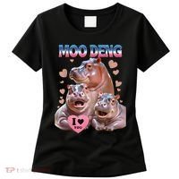 Moo Deng I Love You Hippo Women's T-Shirt thumb 0