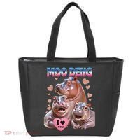Moo Deng I Love You Hippo Tote Bag thumb 0