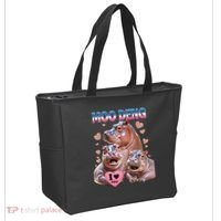 Moo Deng I Love You Hippo Tote Bag thumb 2