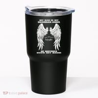 My Dad Is My Guardian Angel - Text on Back Tumbler thumb 0