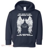My Dad Is My Guardian Angel - Text on Back Toddler Hoodie thumb 0
