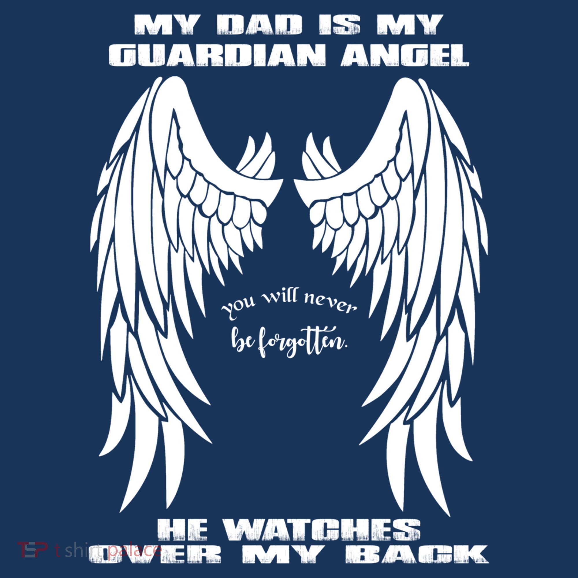 My Dad Is My Guardian Angel - Text on Back Toddler Hoodie