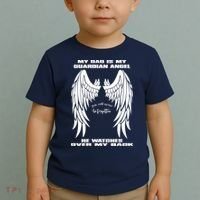 My Dad Is My Guardian Angel - Text on Back Toddler T-Shirt thumb 2