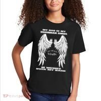 My Dad Is My Guardian Angel - Text on Back Kids T-Shirt thumb 2