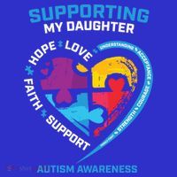 Mom Dad I Wear Blue Daughter Autism Awareness Puzzle Piece Great Gift Mousepad thumb 1