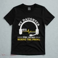 My Daughter Is Hero Behind The Phone 911 Dispatcher Dad Mom T-Shirt thumb 5