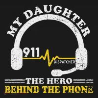 My Daughter Is Hero Behind The Phone 911 Dispatcher Dad Mom Mousepad thumb 1