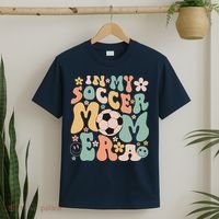 Mothers Day In My Soccer Mom Era Groovy Soccer Mom Life T-Shirt thumb 2