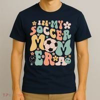 Mothers Day In My Soccer Mom Era Groovy Soccer Mom Life T-Shirt thumb 3