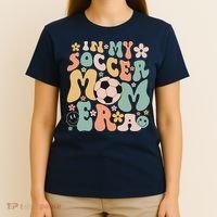 Mothers Day In My Soccer Mom Era Groovy Soccer Mom Life T-Shirt thumb 4