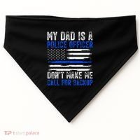 My Dad Is A Police Officer USA-Made Doggie Bandana thumb 0