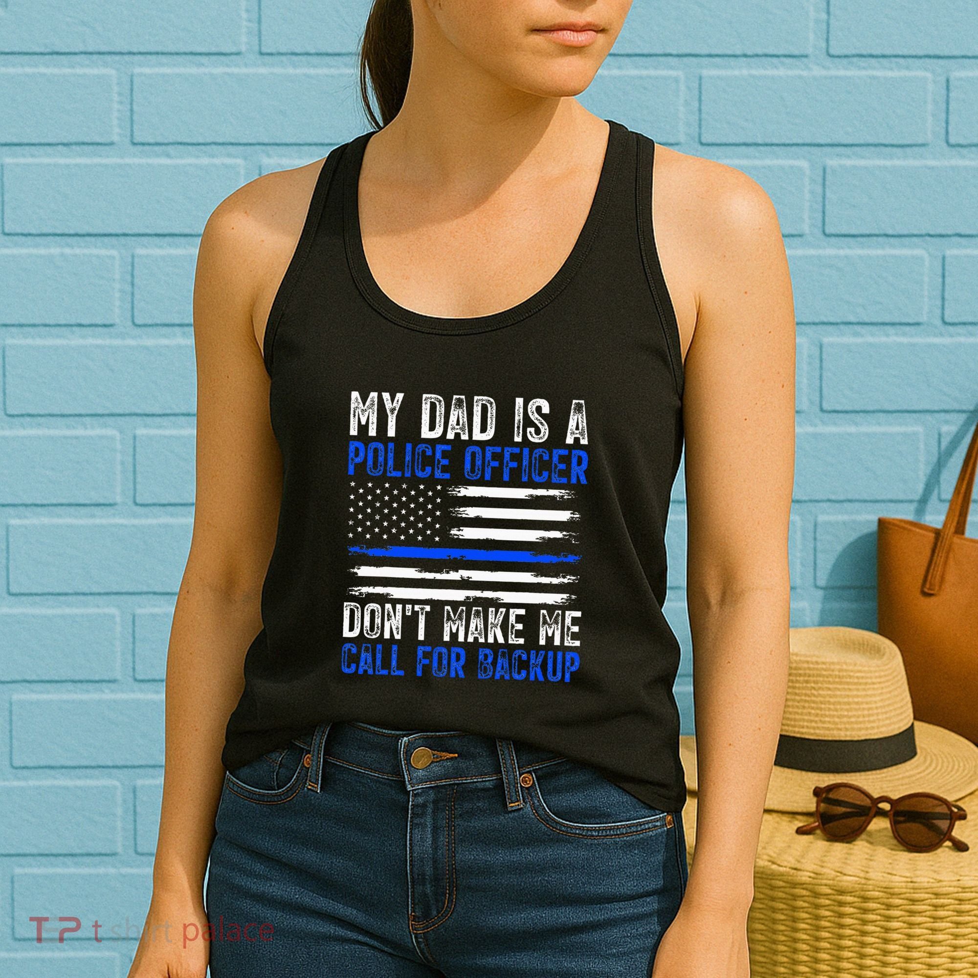 My Dad Is A Police Officer Women's Tank Top