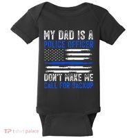 My Dad Is A Police Officer Baby Bodysuit thumb 0