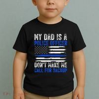 My Dad Is A Police Officer Toddler T-Shirt thumb 2