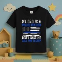 My Dad Is A Police Officer Toddler T-Shirt thumb 3