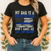 My Dad Is A Police Officer Women's T-Shirt thumb 2