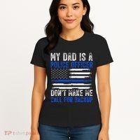 My Dad Is A Police Officer Women's T-Shirt thumb 4