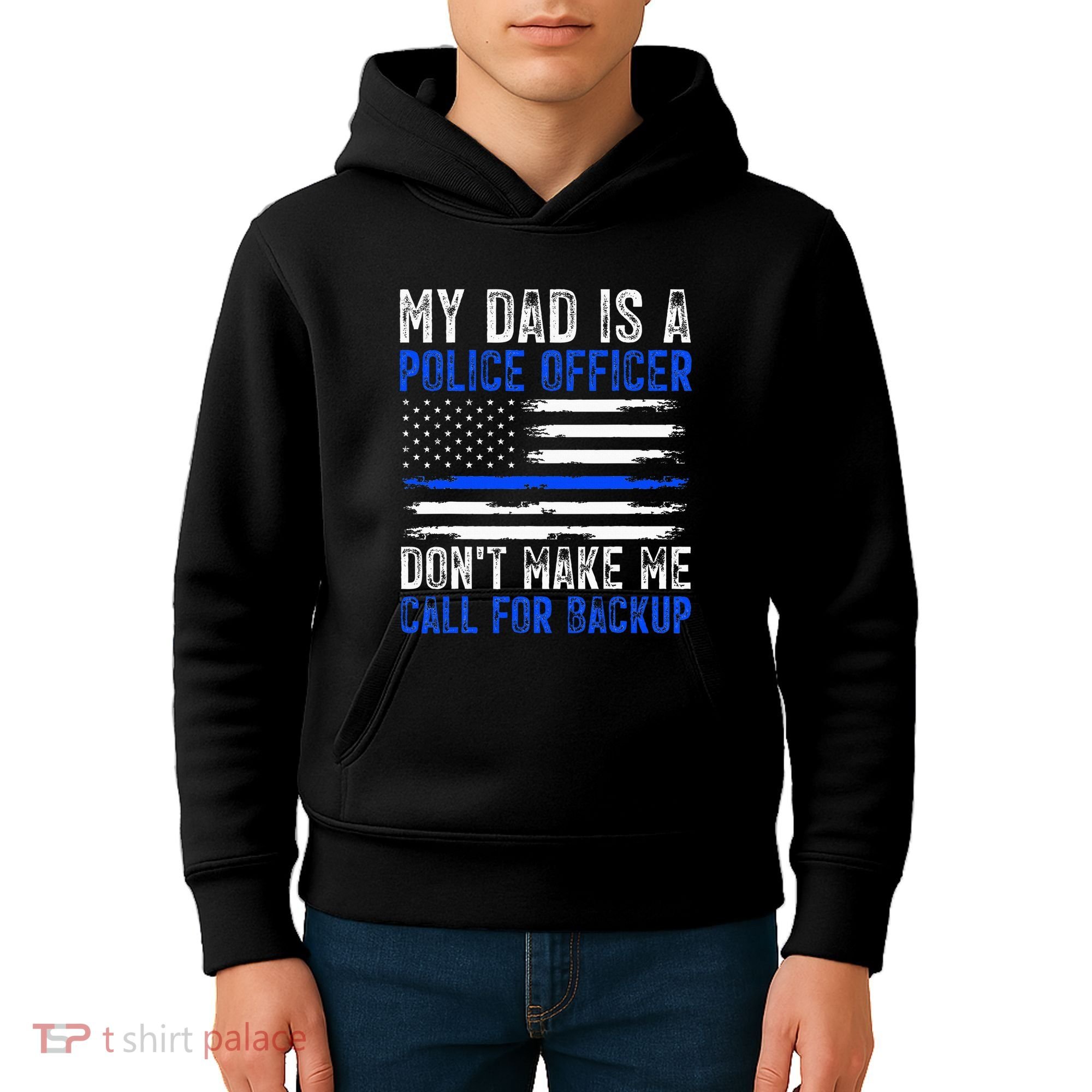 My Dad Is A Police Officer Kids Hoodie
