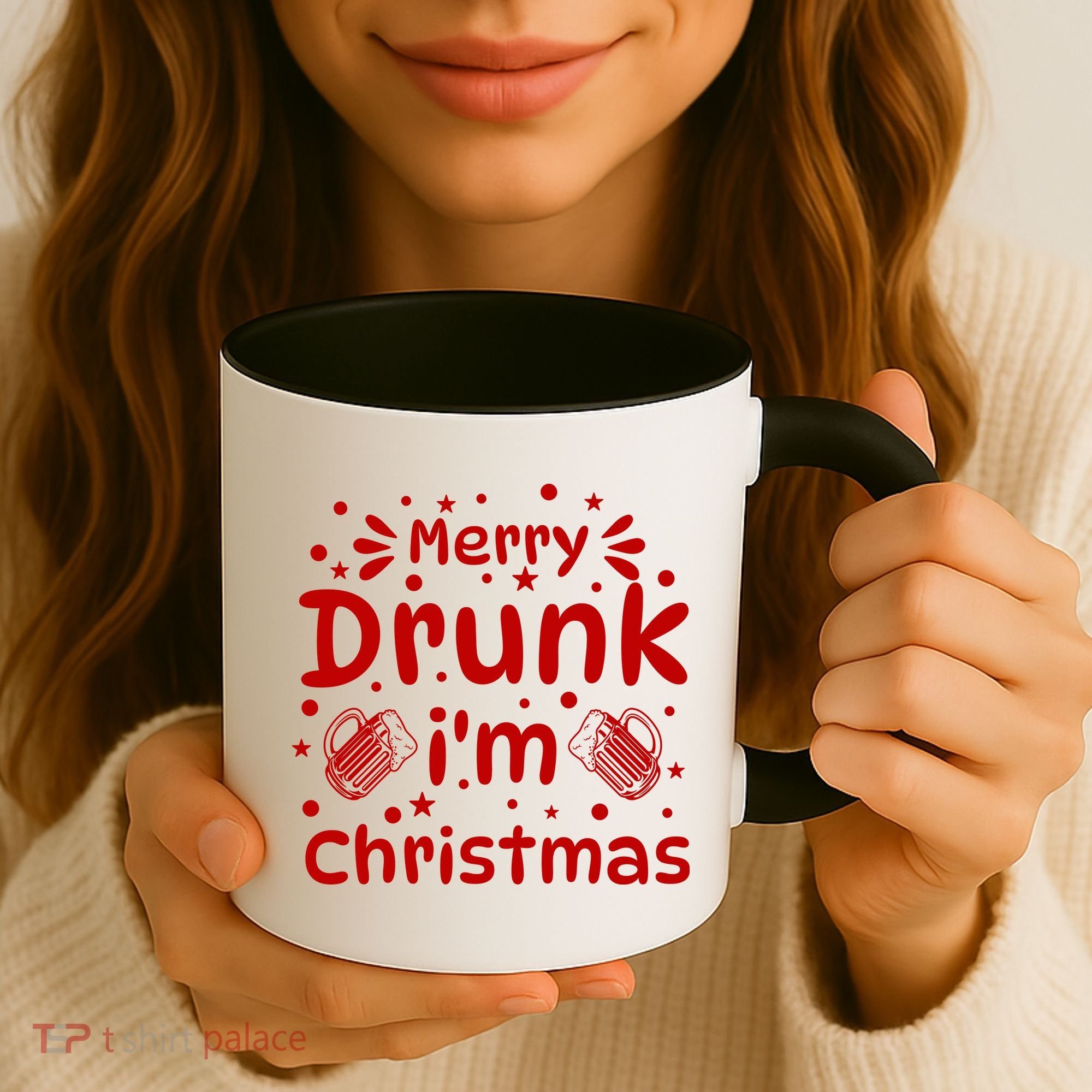 Merry Drunk I'm Christmas Funny Holiday Coffee Mug