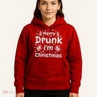 Merry Drunk I'm Christmas Funny Holiday Hoodie thumb 5