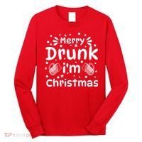 Merry Drunk I'm Christmas Funny Holiday Long Sleeve Shirt thumb 0