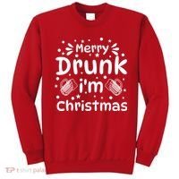 Merry Drunk I'm Christmas Funny Holiday Sweatshirt thumb 0