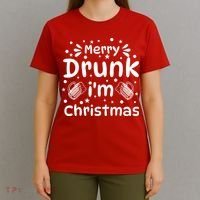 Merry Drunk I'm Christmas Funny Holiday T-Shirt thumb 4
