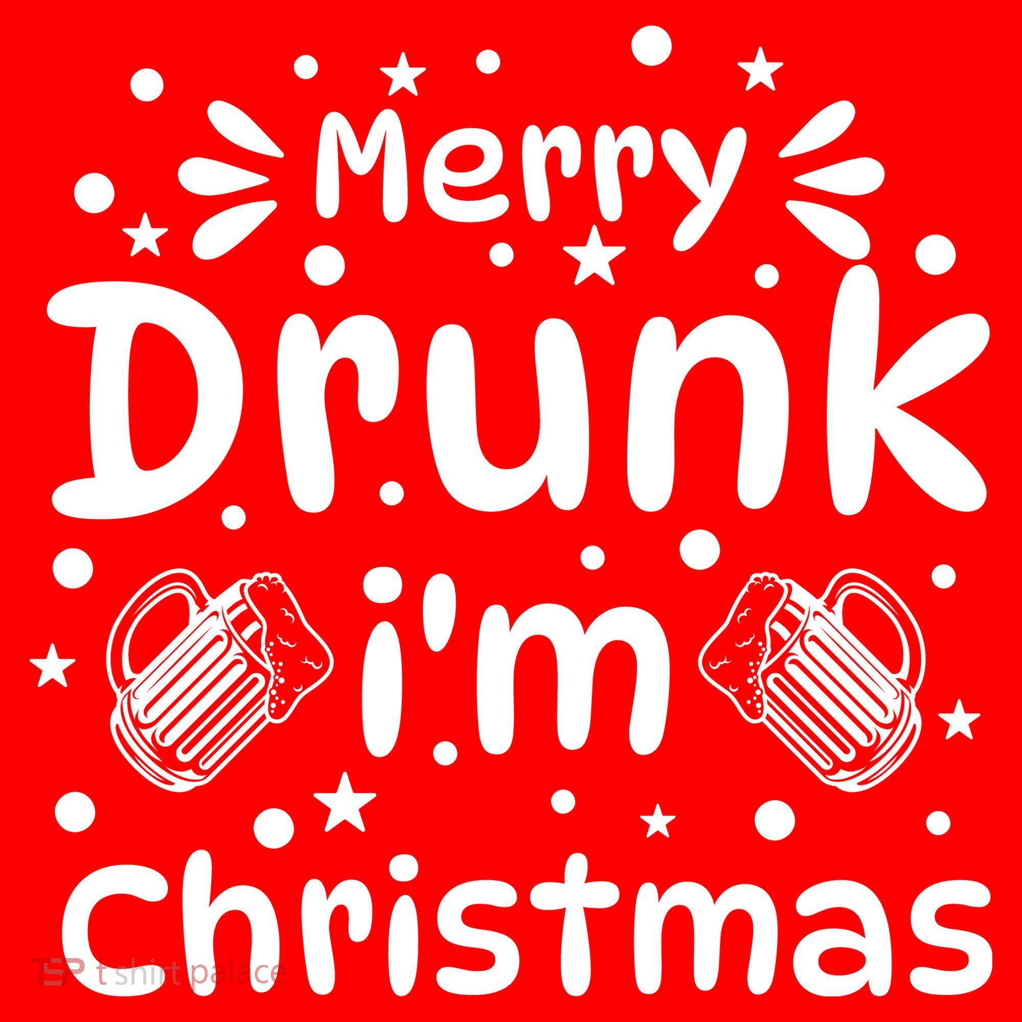 Merry Drunk I'm Christmas Funny Holiday Polo