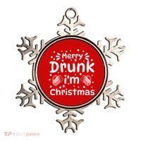 Merry Drunk I'm Christmas Funny Holiday Ornament thumb 0
