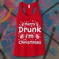 Merry Drunk I'm Christmas Funny Holiday Women's Tank Top thumb 3