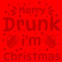 Merry Drunk I'm Christmas Funny Holiday Santa Hat thumb 1