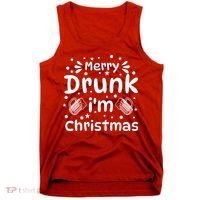 Merry Drunk I'm Christmas Funny Holiday Tank Top thumb 0