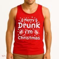 Merry Drunk I'm Christmas Funny Holiday Tank Top thumb 3