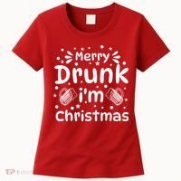 Merry Drunk I'm Christmas Funny Holiday Women's T-Shirt thumb 0