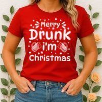 Merry Drunk I'm Christmas Funny Holiday Women's T-Shirt thumb 2