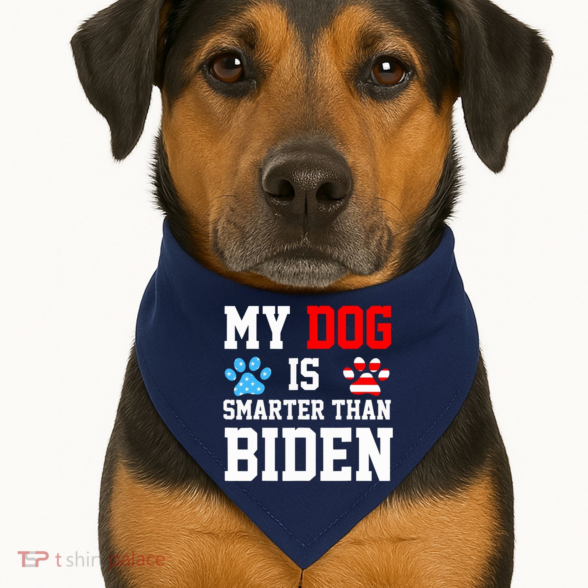 My Dog Is Smarter Than Biden USA-Made Doggie Bandana