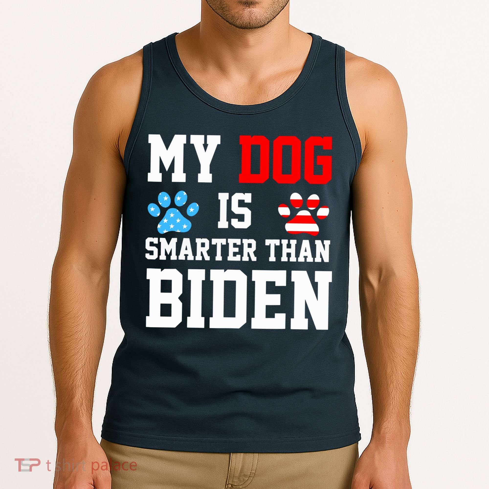 My Dog Is Smarter Than Biden Tank Top