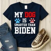 My Dog Is Smarter Than Biden Women's T-Shirt thumb 3
