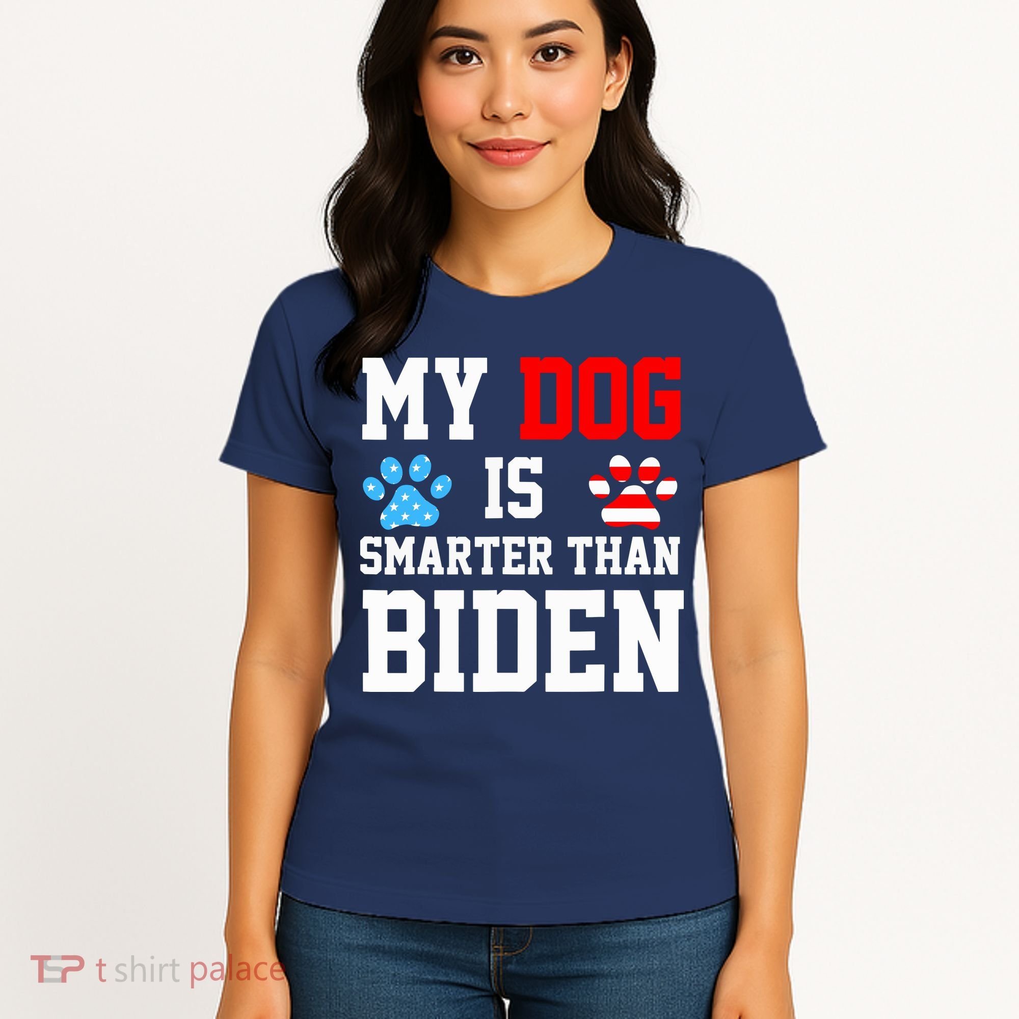My Dog Is Smarter Than Biden Women's T-Shirt