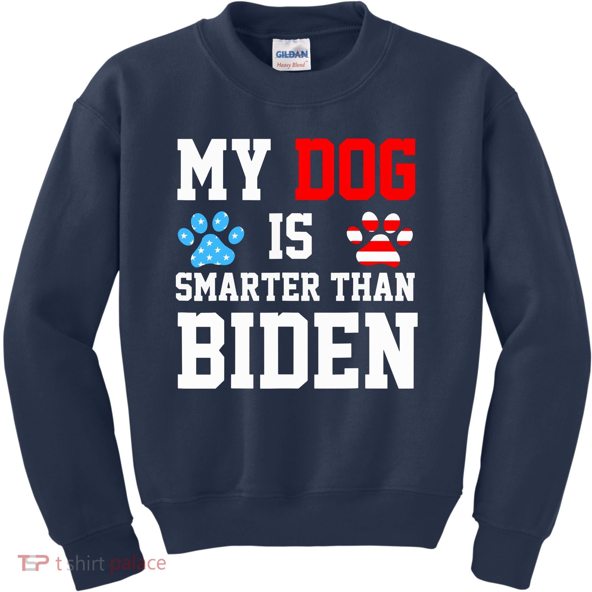 My Dog Is Smarter Than Biden Kids Sweatshirt