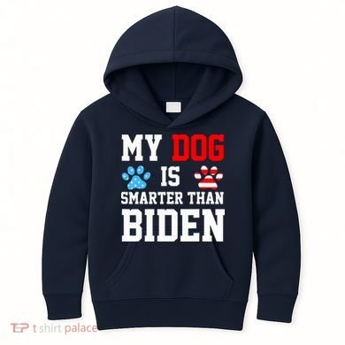 My Dog Is Smarter Than Biden Kids Hoodie