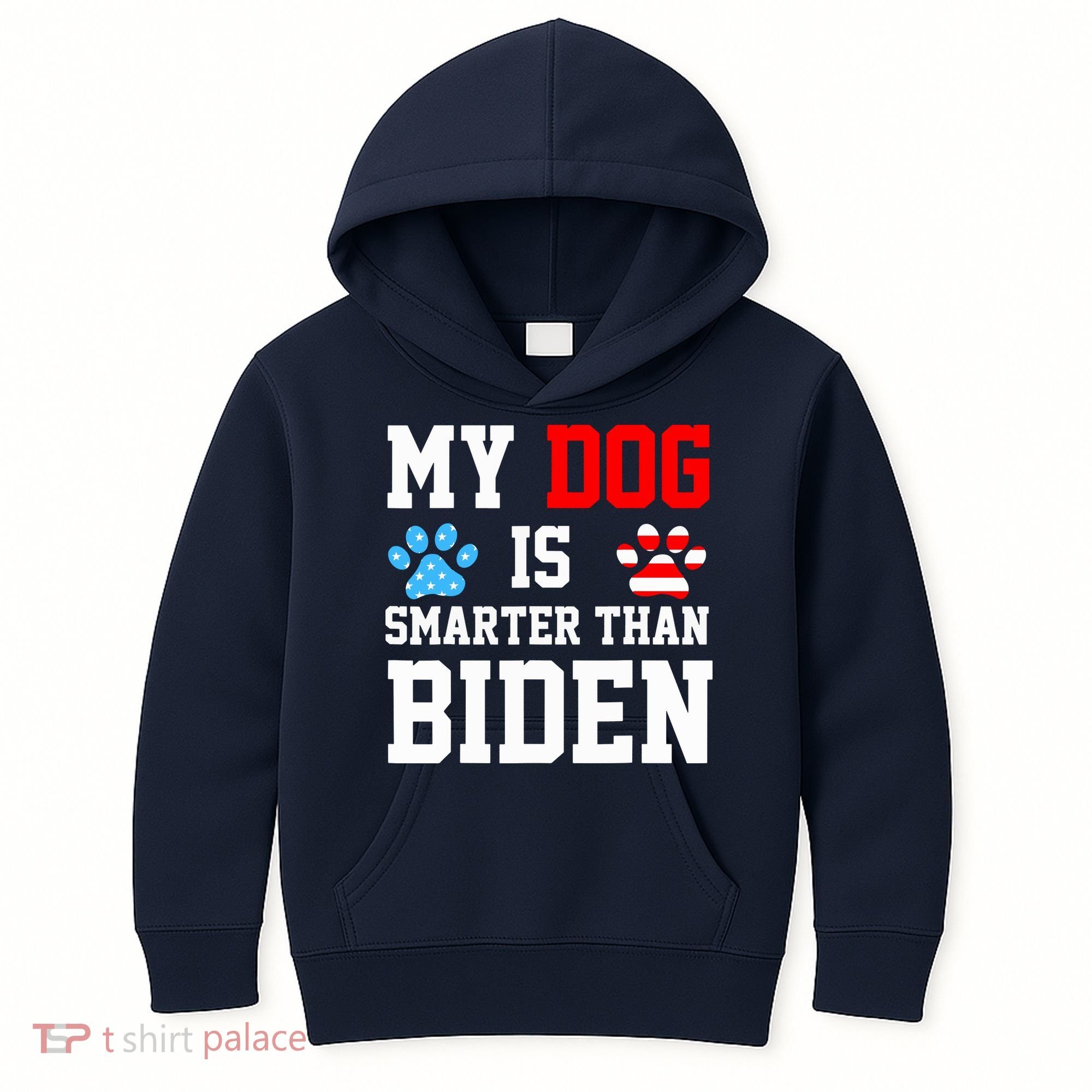My Dog Is Smarter Than Biden Kids Hoodie