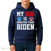 My Dog Is Smarter Than Biden Kids Hoodie thumb 4