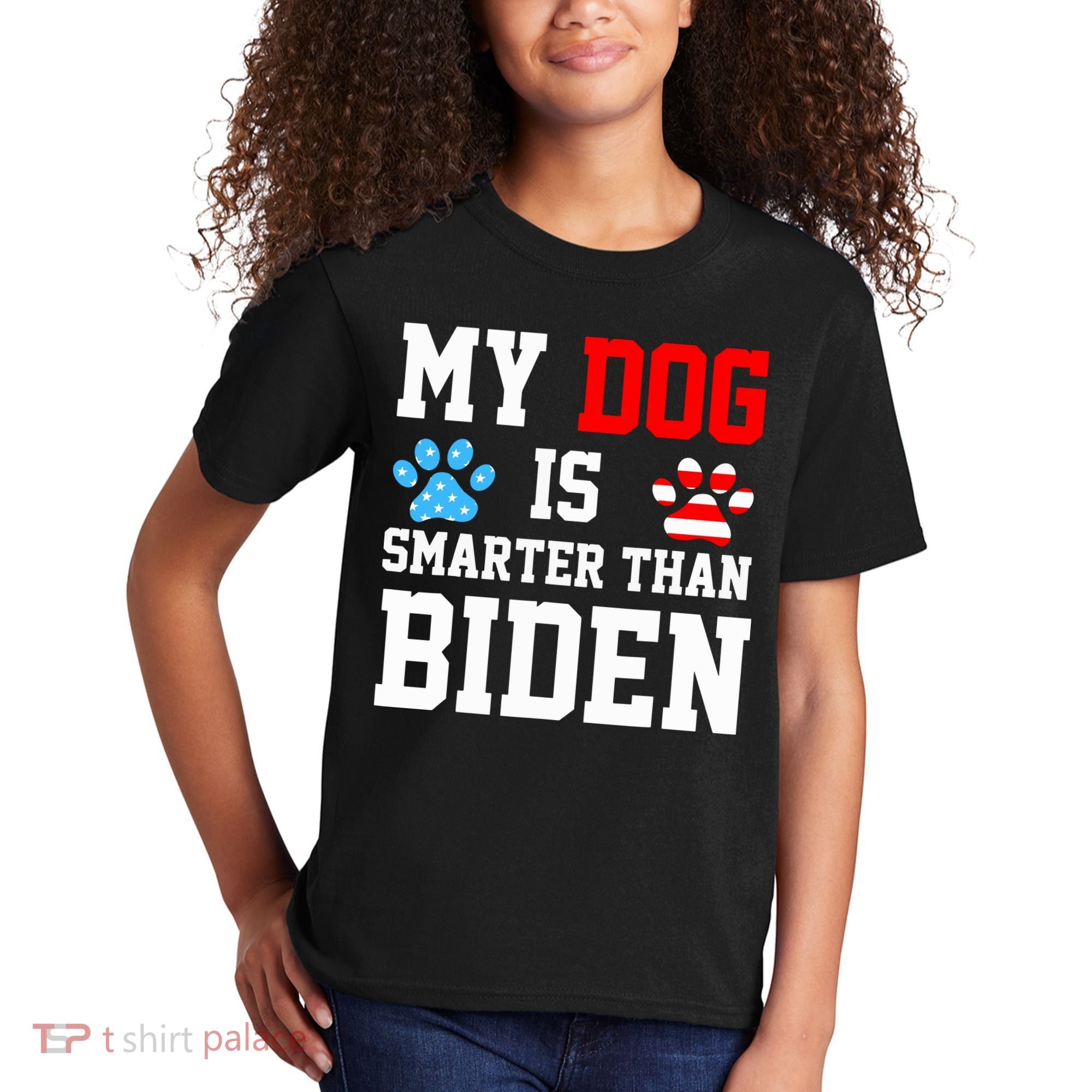 My Dog Is Smarter Than Biden Kids T-Shirt