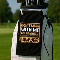 My Daughter Is A Lawyer Gift Golf Towel thumb 2