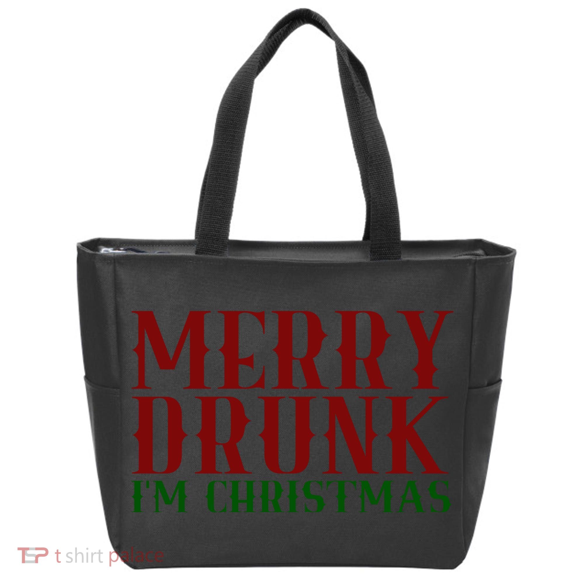 Merry Drunk Im Christmas Funny Holiday Tote Bag
