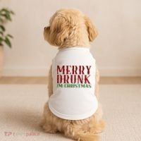 Merry Drunk Im Christmas Funny Holiday Doggie Tank thumb 2